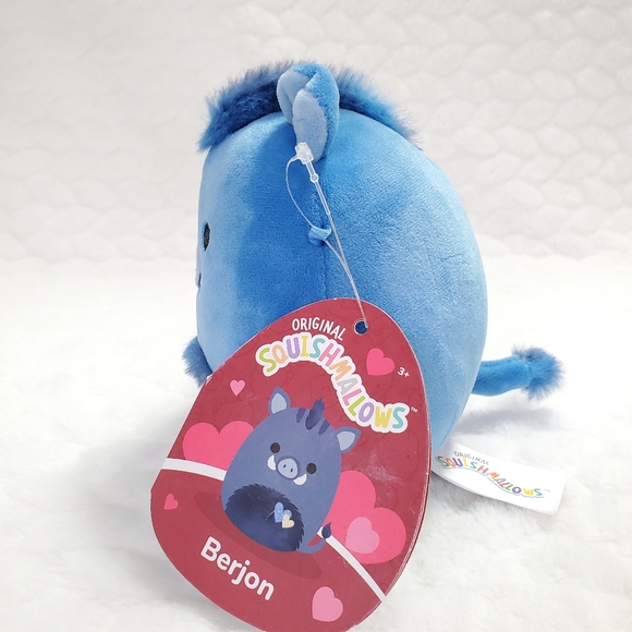 Berjon Squishmallows 5 Inch BNWT Valentines Day Blue Warthog Plush Toy - Picture 2 of 8